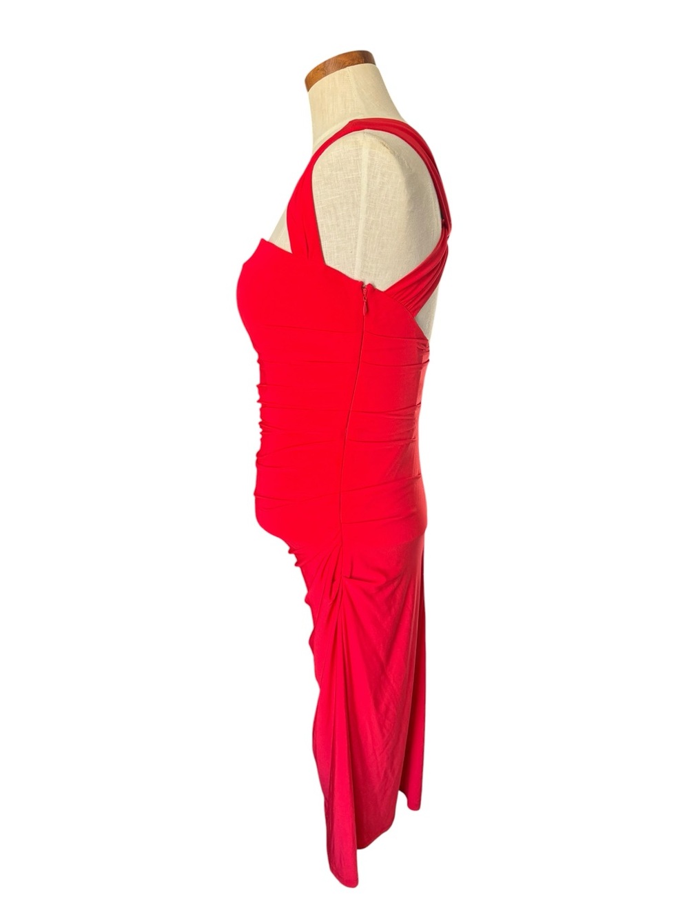 Laundry By Shelli Segal Red Fitted Midi Dress - Picture 4 of 8